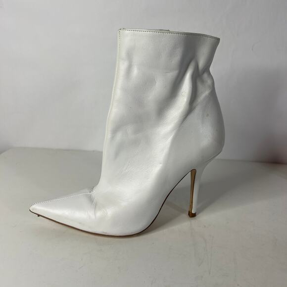 ZARA White Heeled Booties Size 37 - Picture 2 of 7